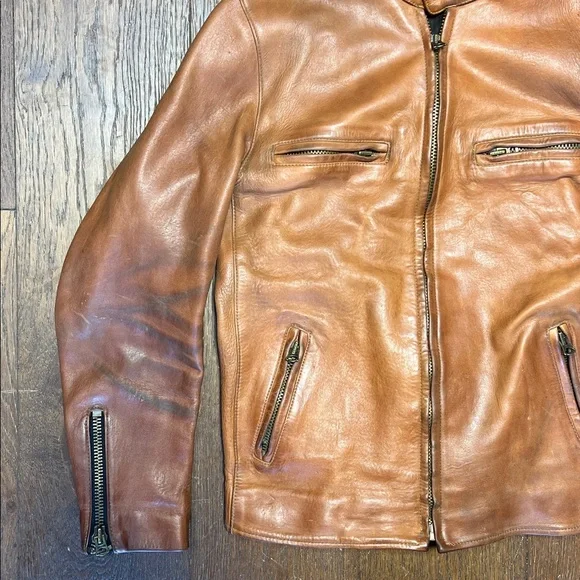 Hondo Huntley (Curated) Cafe Racer Thick Leather Jacket - Picture 2 of 13